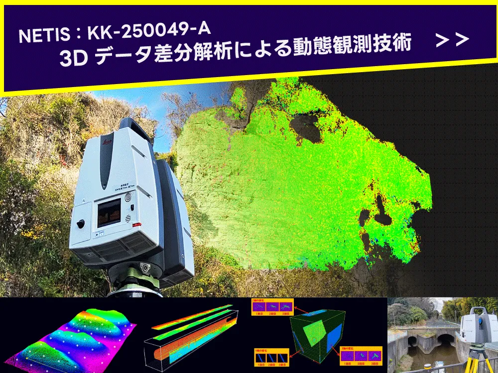 高密度点群データを用いた三次元差分解析へのリンク